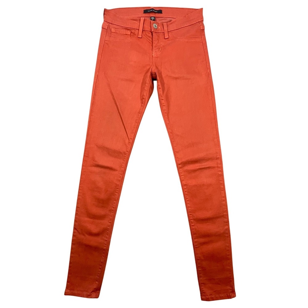 Flying Monkey Orange Skinny Low Rise Denim Jeans Women 25